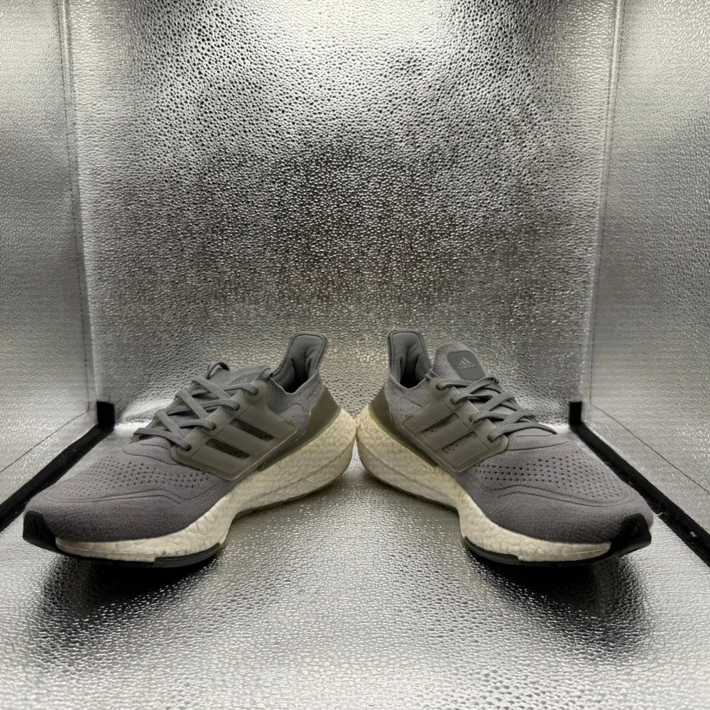 Size 7.5 Adidas Ultraboost 21 Running Shoes Mens Grey Good FY0381 Sneaker